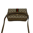 Gucci Vintage Sherry Line GG Logo Pattern Leather Shoulder Bag Brown — view 4