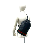 Gucci Vintage Sherry Line Leather Drawstring Shoulder Bag Black — view 2