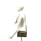 Gucci Vintage Sherry Line GG Logo Leather Shoulder Bag Brown — view 2