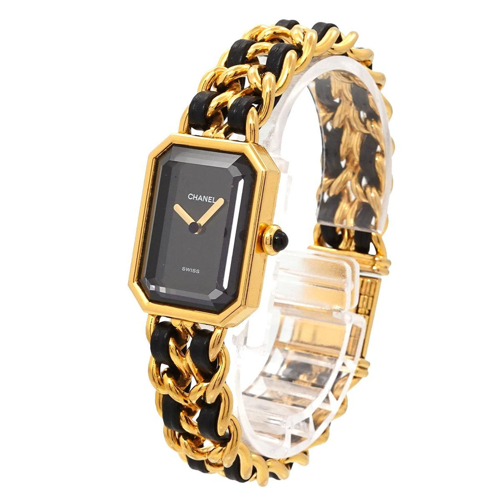 Chanel Premiere L Vintage Watch Black Gold — view 2