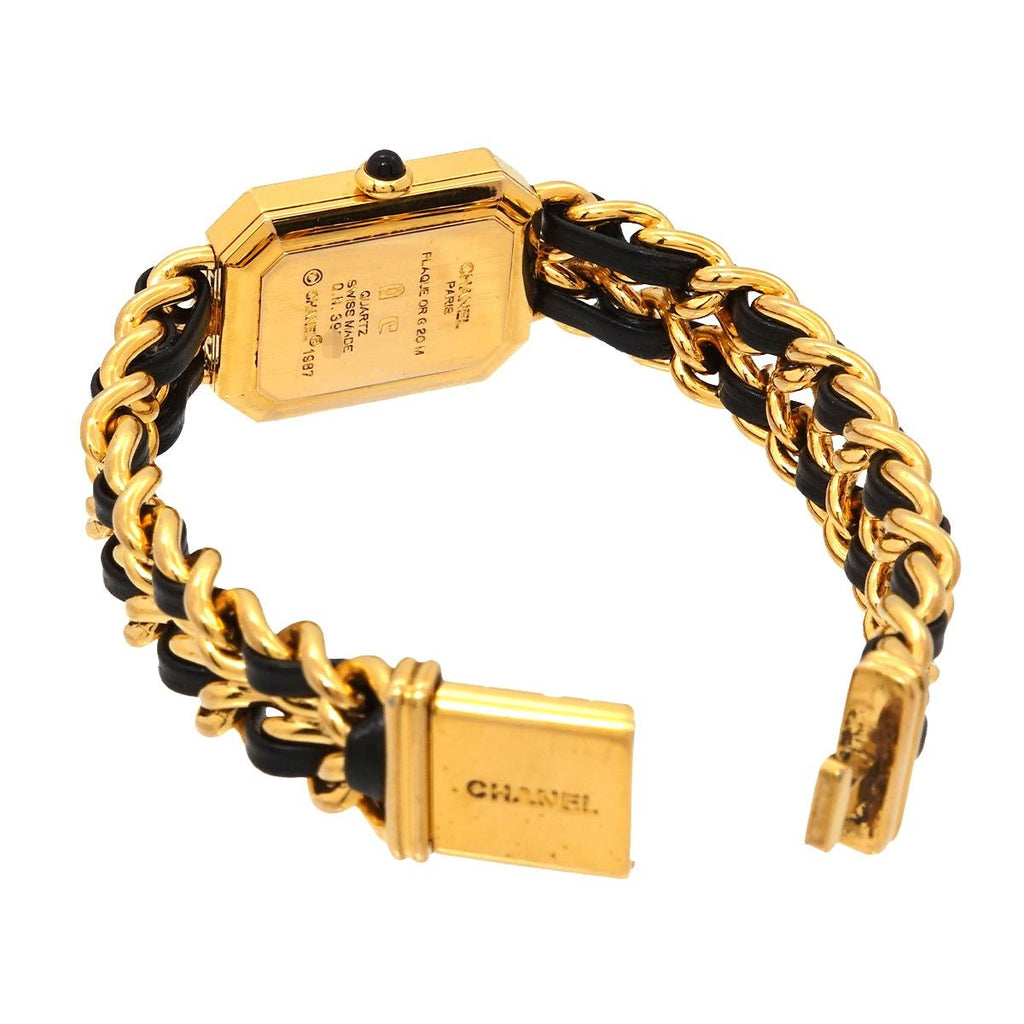 Chanel Premiere L Vintage Watch Black Gold — view 4
