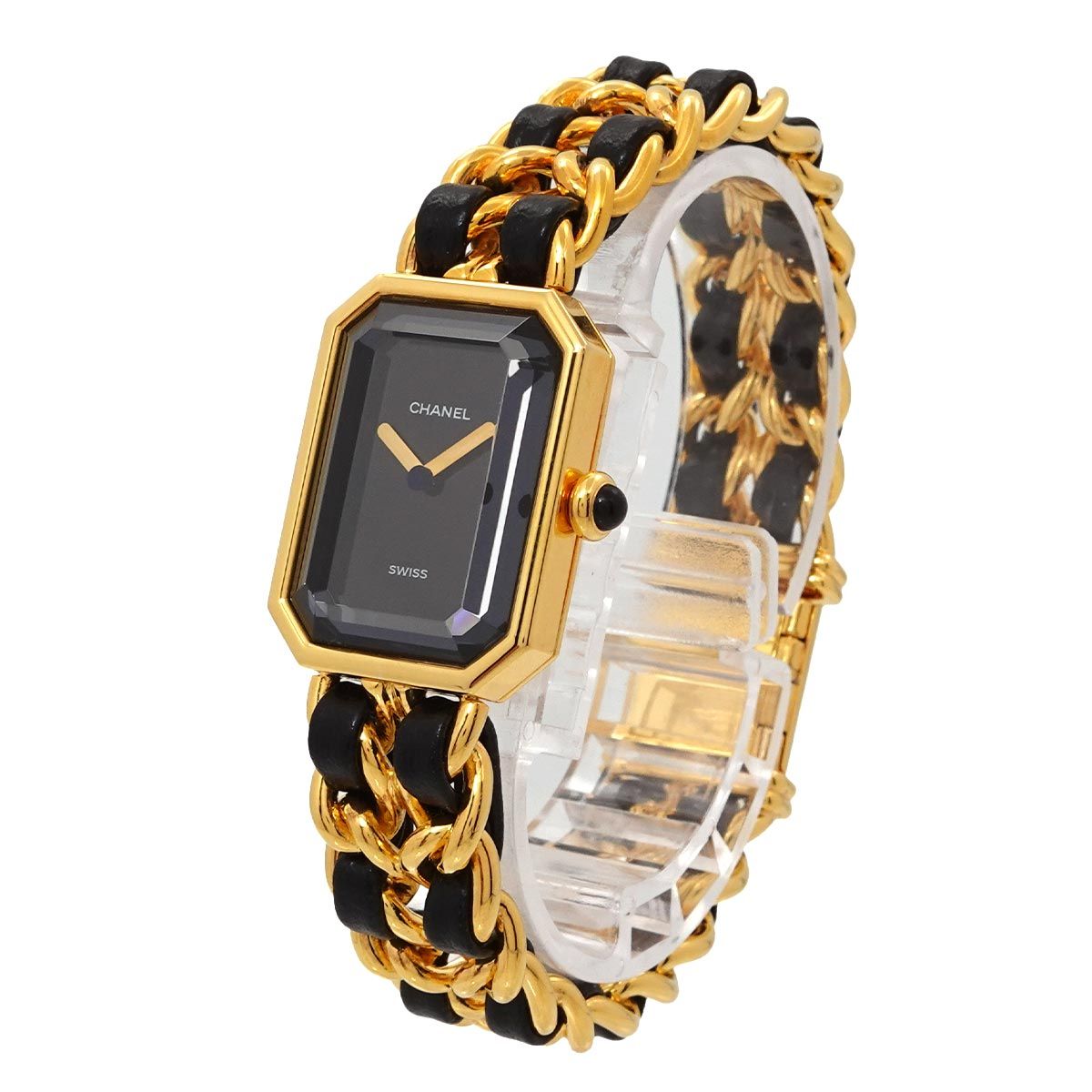Chanel Premiere L Vintage Watch Black Gold — view 2