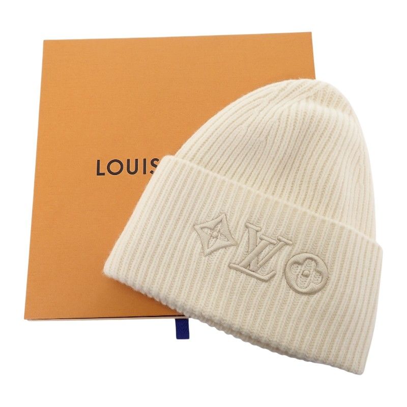 Louis Vuitton LV Head Line Knit Cap S Blanc White
