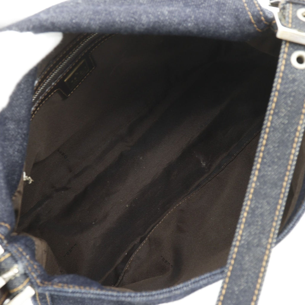Fendi Mamma Bucket Denim Navy Shoulder — view 6