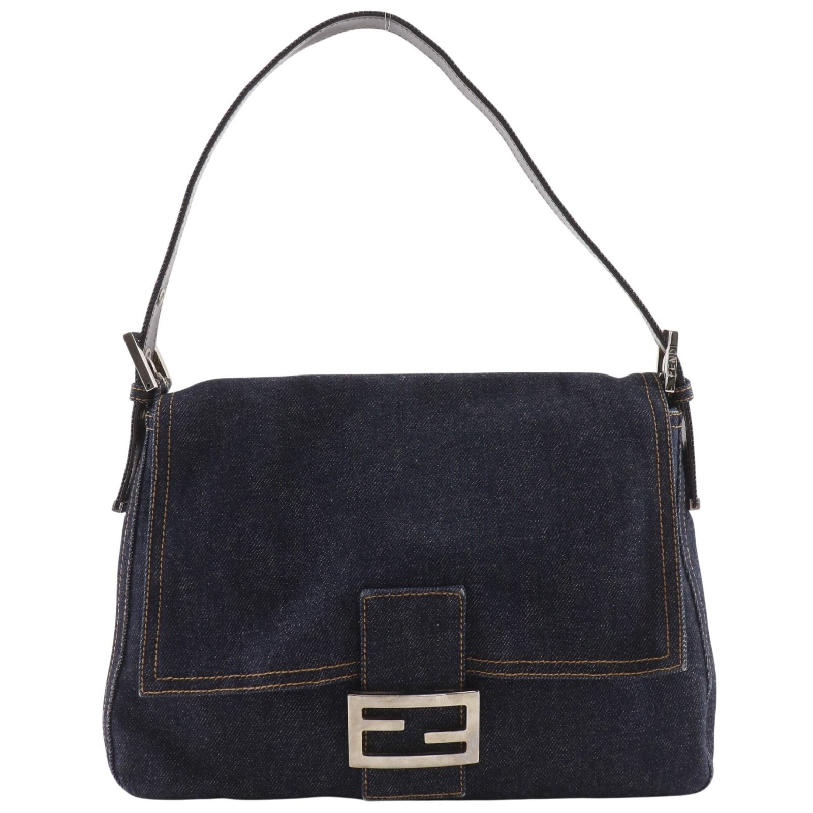 Fendi Mamma Bucket Denim Navy Shoulder