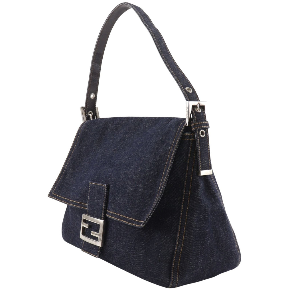 Fendi Mamma Bucket Denim Navy Shoulder — view 2