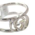 Gucci Interlocking Wide Open Band Stamp Available Ring 925 Sterling Silver — view 2