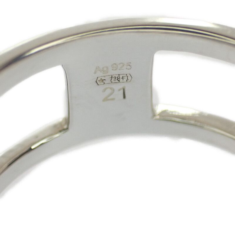 Gucci Interlocking Wide Open Band Stamp Available Ring 925 Sterling Silver — view 7