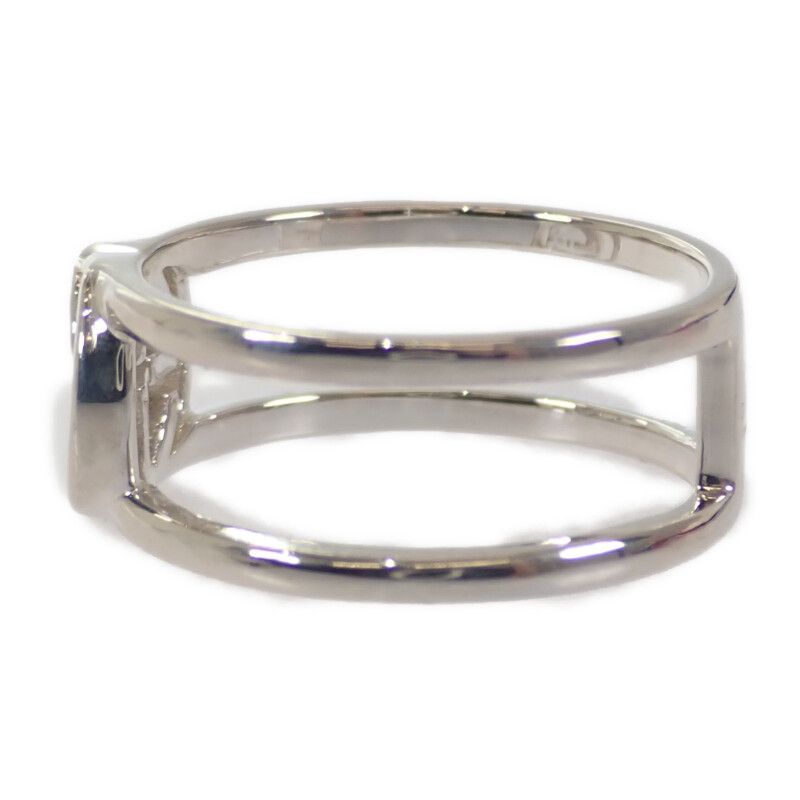 Gucci Interlocking Wide Open Band Stamp Available Ring 925 Sterling Silver — view 4