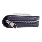 Louis Vuitton Zippy XL Taiga Line Wallet Leather Navy Blue Marine Mini — view 4