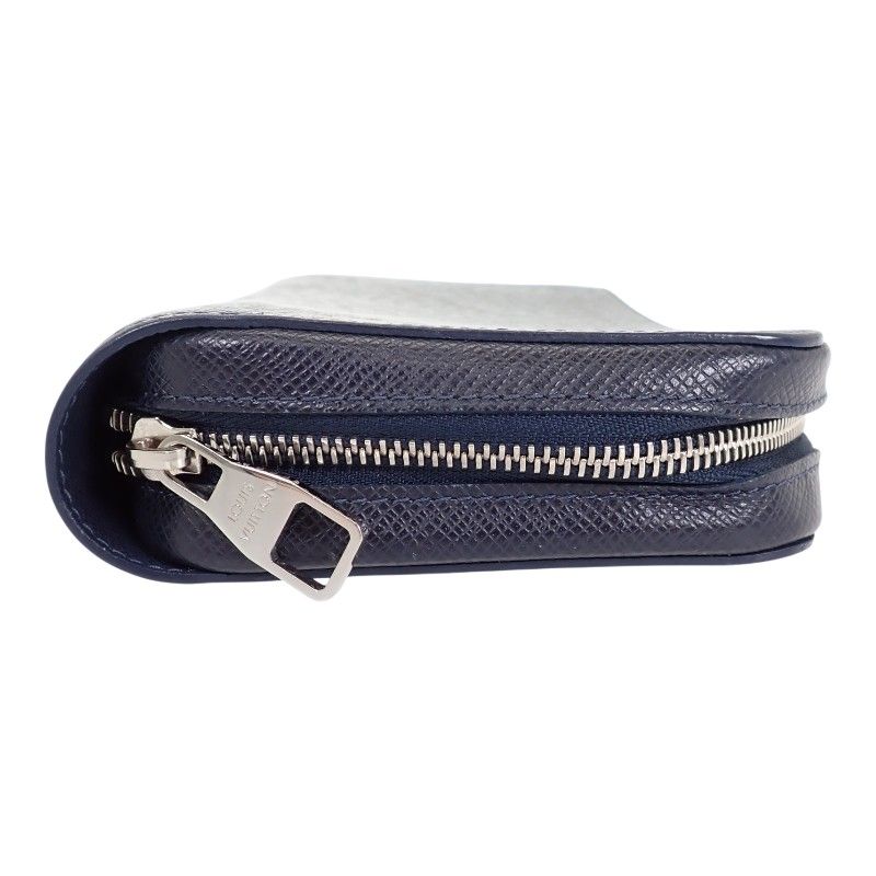 Louis Vuitton Zippy XL Taiga Line Wallet Leather Navy Blue Marine Mini — view 4