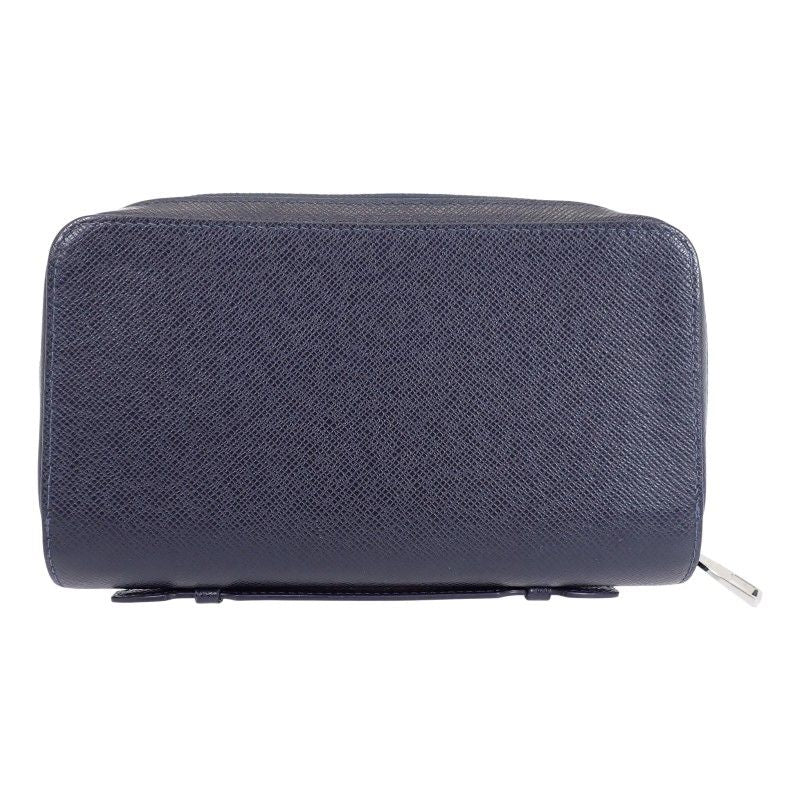 Louis Vuitton Zippy XL Taiga Line Wallet Leather Navy Blue Marine Mini — view 2