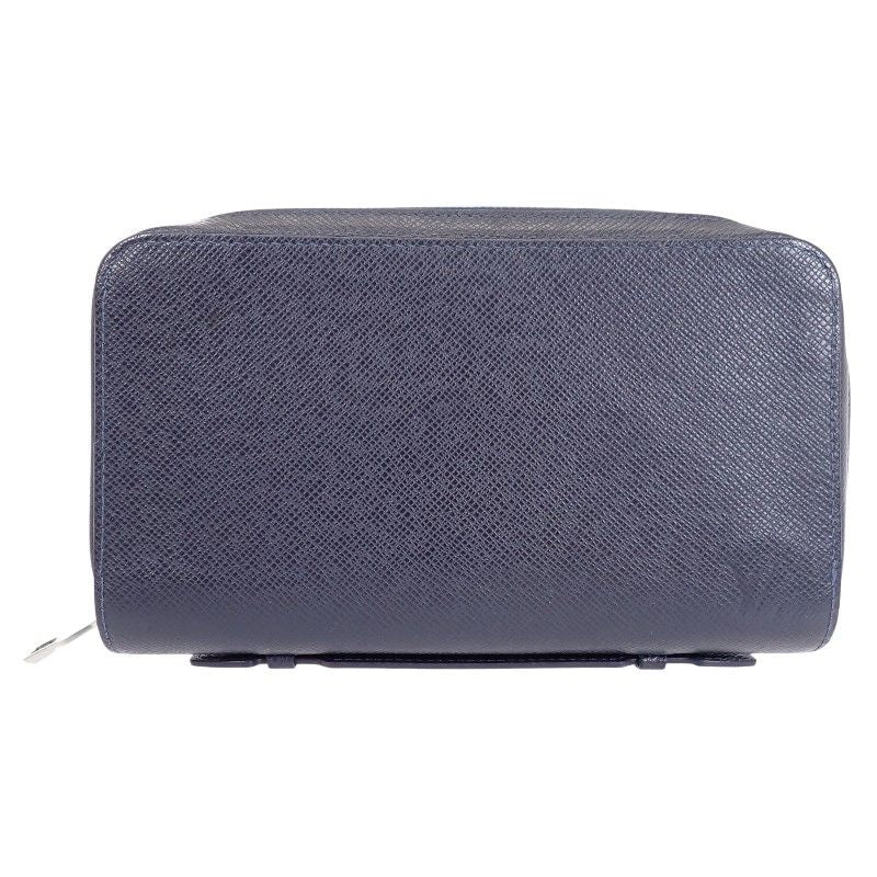 Louis Vuitton Zippy XL Taiga Line Wallet Leather Navy Blue Marine Mini