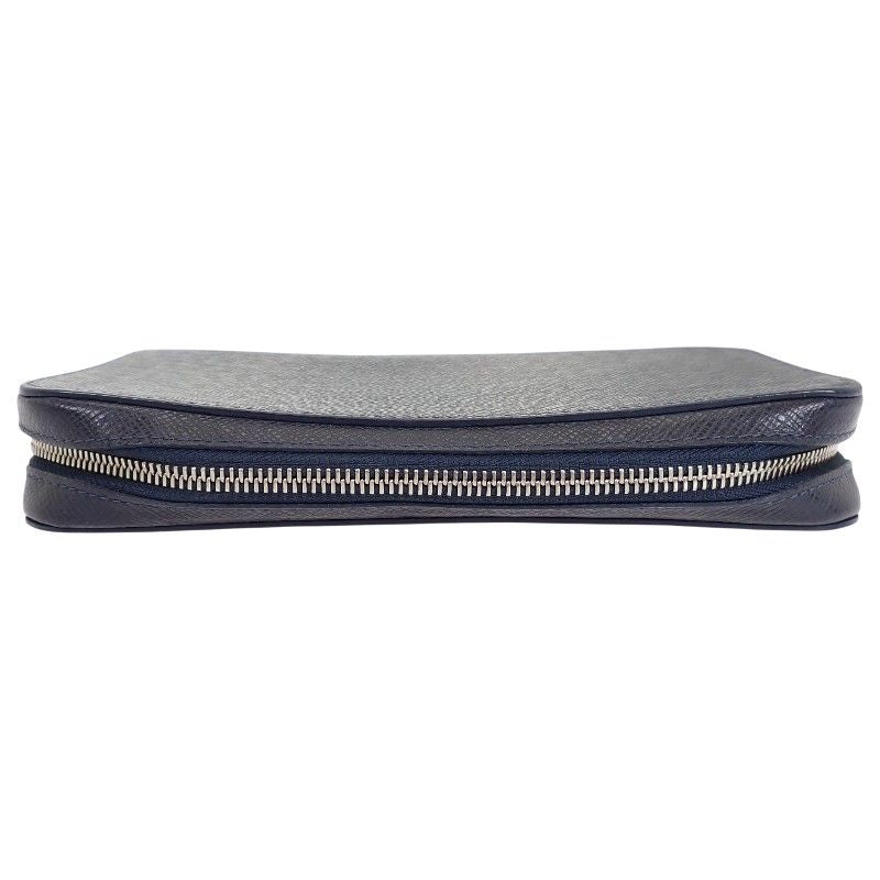 Louis Vuitton Zippy XL Taiga Line Wallet Leather Navy Blue Marine Mini — view 6