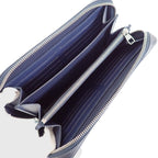Louis Vuitton Zippy XL Taiga Line Wallet Leather Navy Blue Marine Mini — view 8