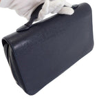 Louis Vuitton Zippy XL Taiga Line Wallet Leather Navy Blue Marine Mini — view 7