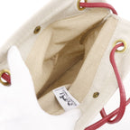 Hermes Aline PM Toileche Blanc Leather Ivory Red Shoulder — view 6
