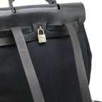 Hermes Herbag a Dos PM Backpack 2-Way Handbag Toile Officier Leather Black — view 4