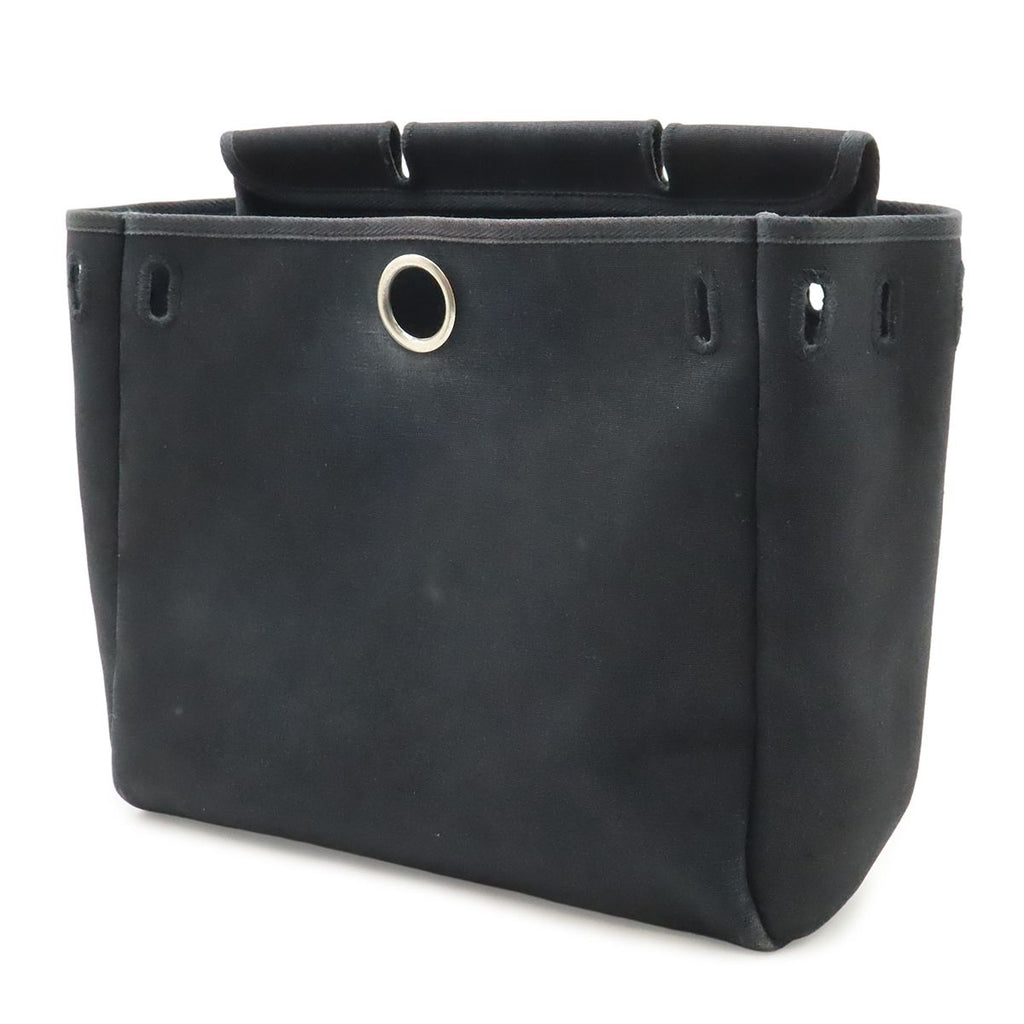 Hermes Herbag a Dos PM Backpack 2-Way Handbag Toile Officier Leather Black — view 9