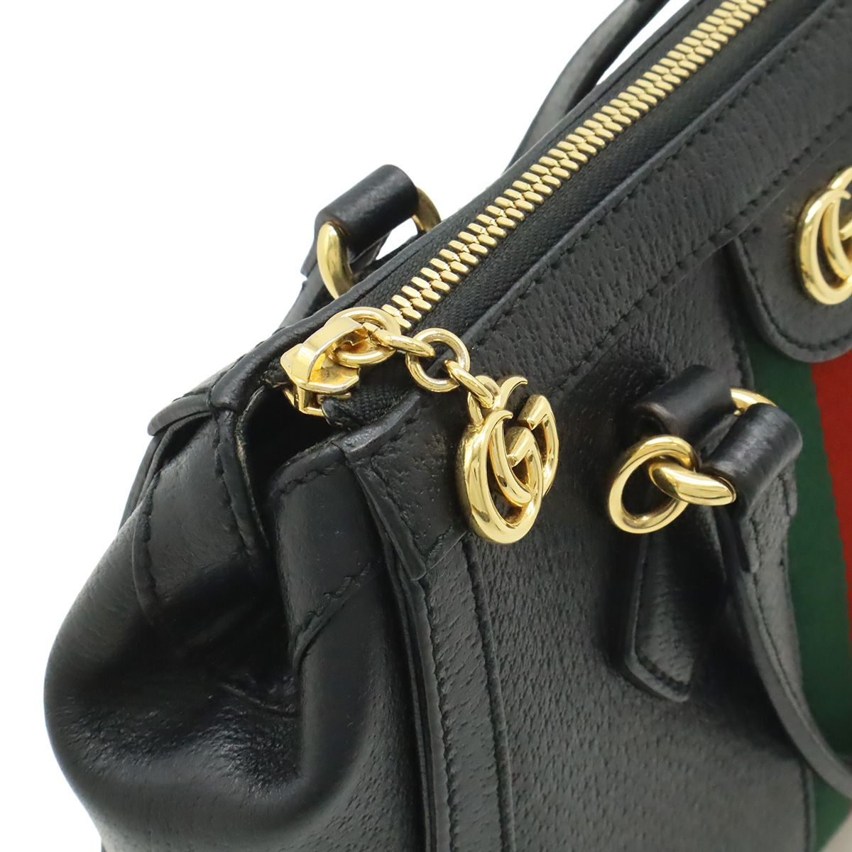 Gucci Ophidia Small Tote Leather Black Gold — view 5