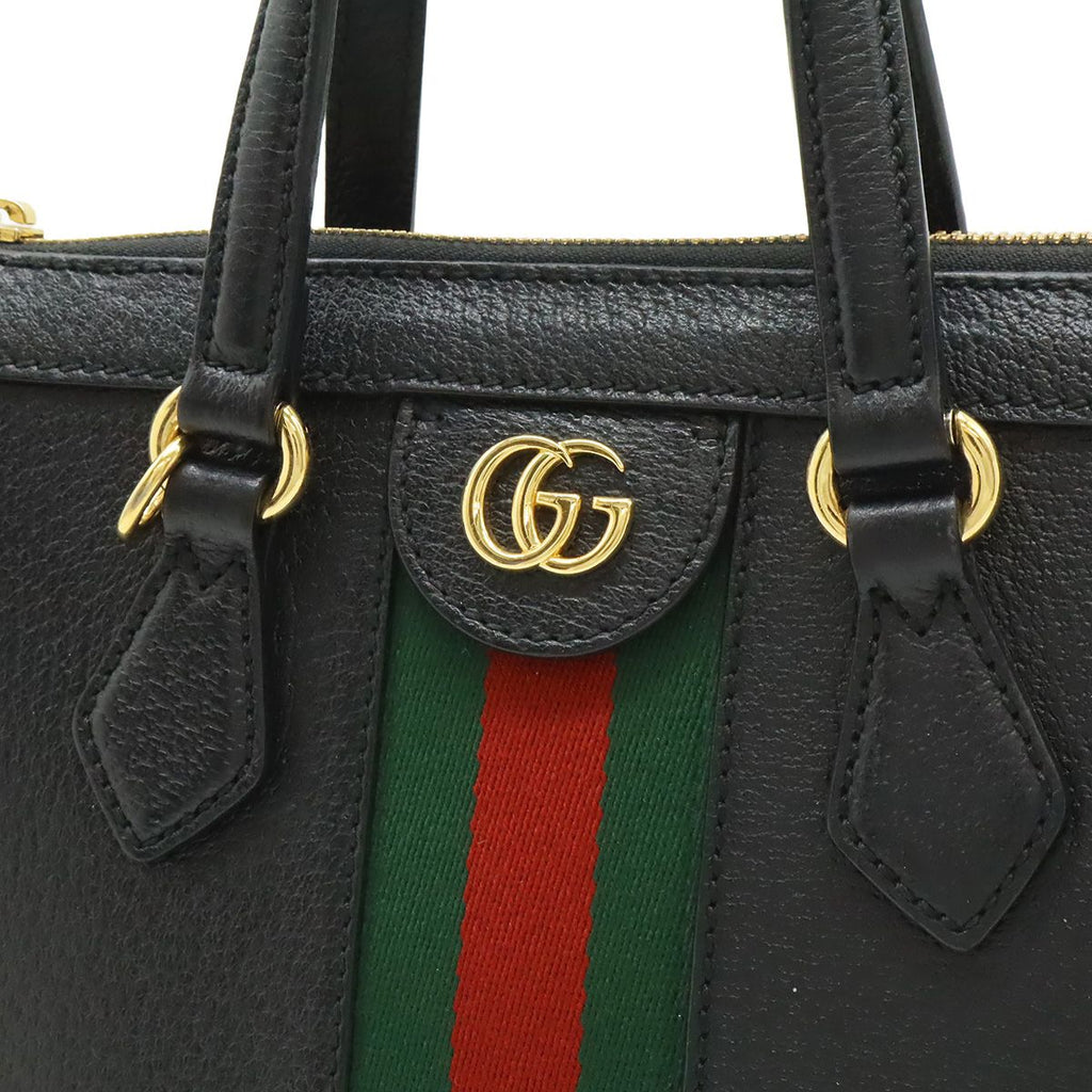 Gucci Ophidia Small Tote Leather Black Gold — view 9