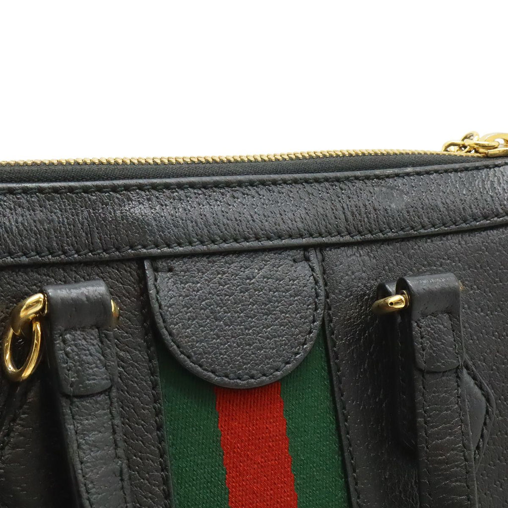 Gucci Ophidia Small Tote Leather Black Gold — view 7