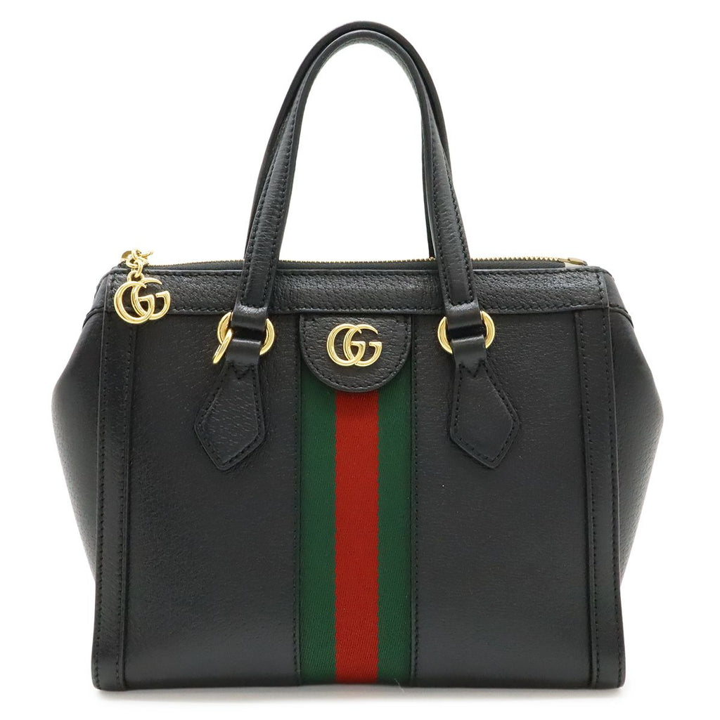 Gucci Ophidia Small Tote Leather Black Gold