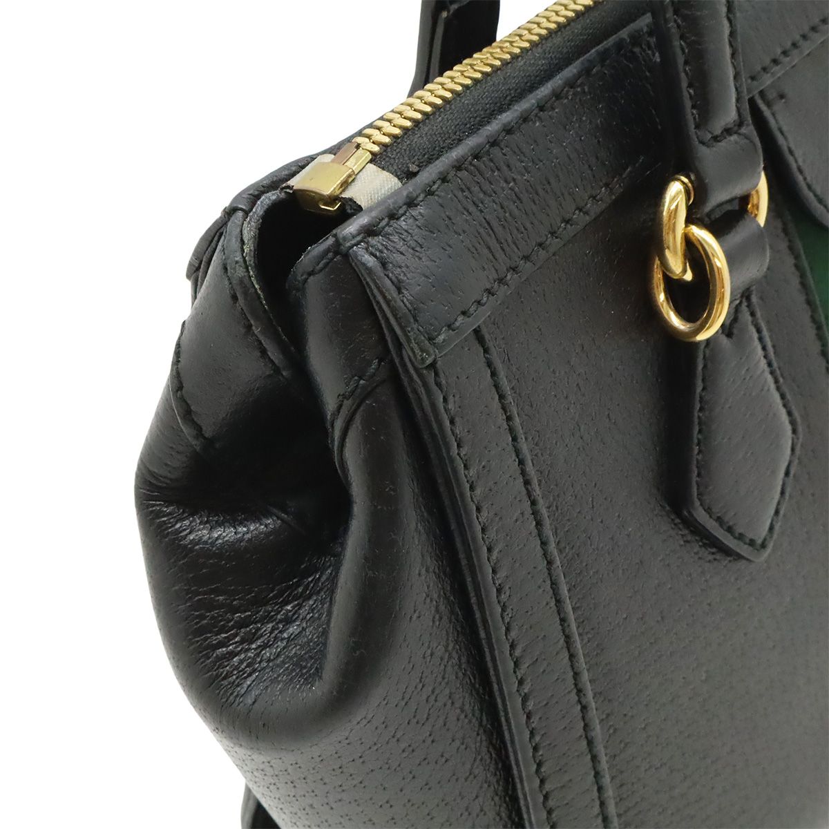 Gucci Ophidia Small Tote Leather Black Gold — view 8