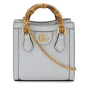 Gucci Diana Nano Mini Bag Top Handle 2-Way Chain Leather Pale Blue