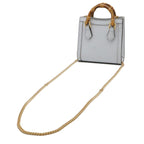 Gucci Diana Nano Mini Bag Top Handle 2-Way Chain Leather Pale Blue — view 2