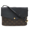 Louis Vuitton Monogram Twice Shoulder Bag Pochette Crossbody Noir Black