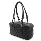 Chanel Cambon Line Bowling Bag Bow Shoulder Soft Calf Enamel Black — view 2