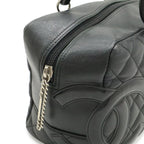Chanel Cambon Line Bowling Bag Bow Shoulder Soft Calf Enamel Black — view 5