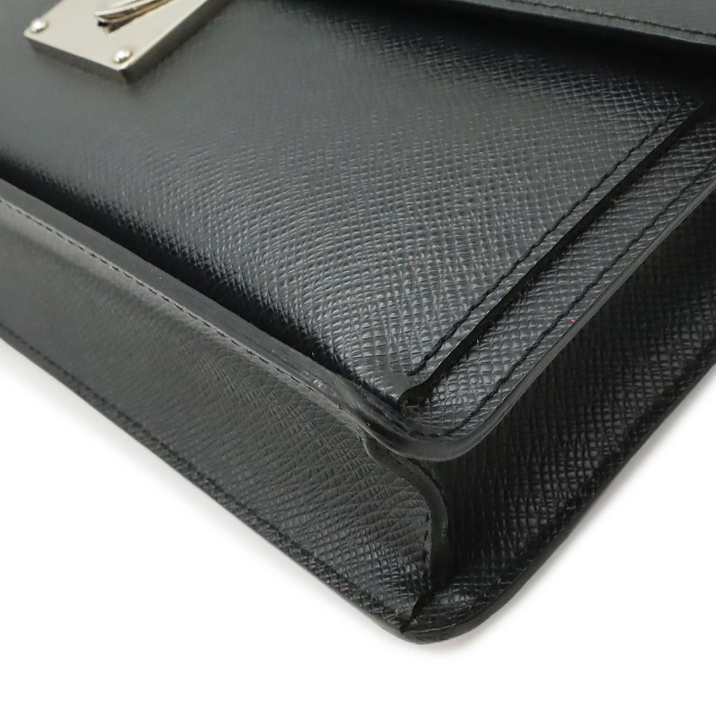 Louis Vuitton Taiga Belair Clutch Ardoise Black Silver — view 3