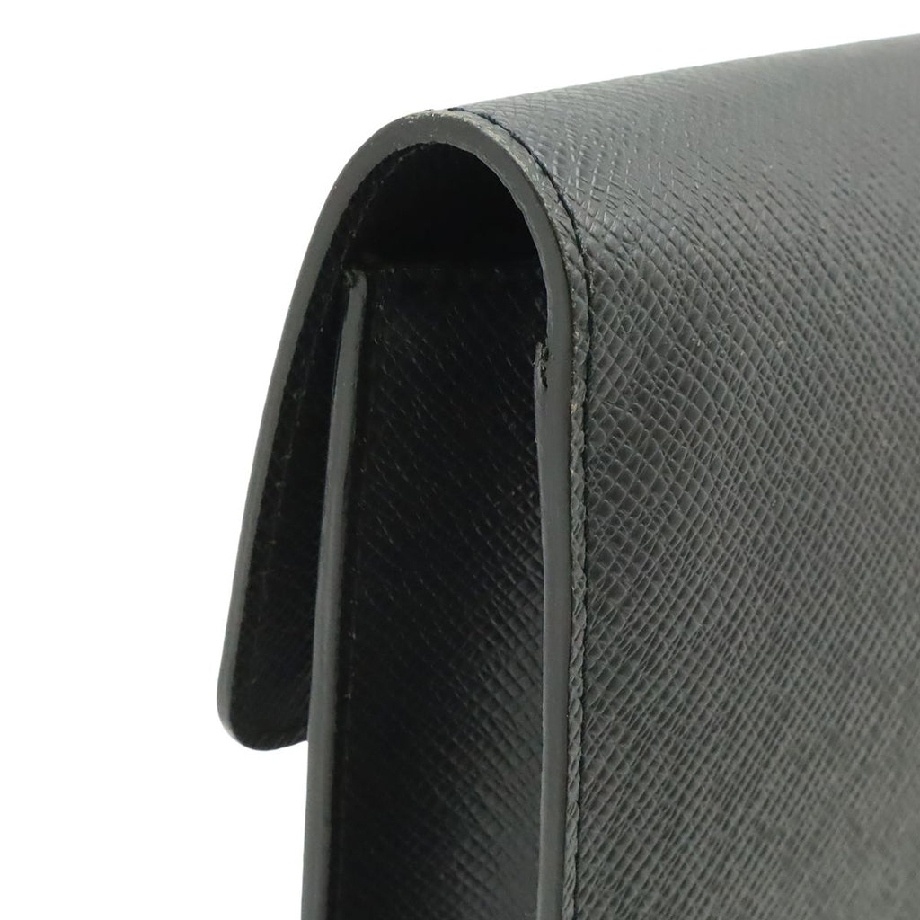 Louis Vuitton Taiga Belair Clutch Ardoise Black Silver — view 4