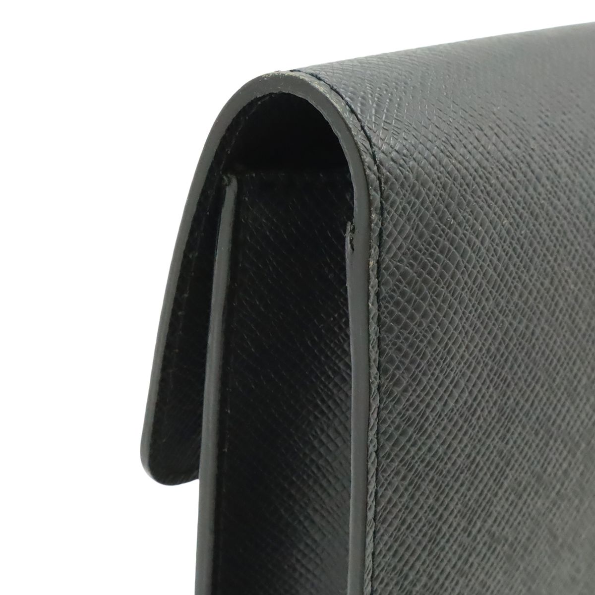 Louis Vuitton Taiga Belair Clutch Ardoise Black Silver — view 4