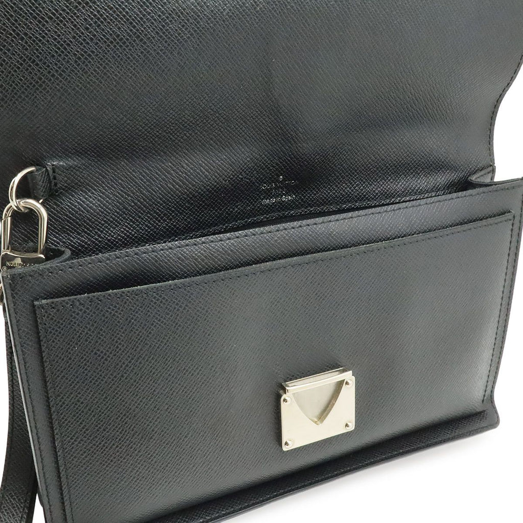 Louis Vuitton Taiga Belair Clutch Ardoise Black Silver — view 6