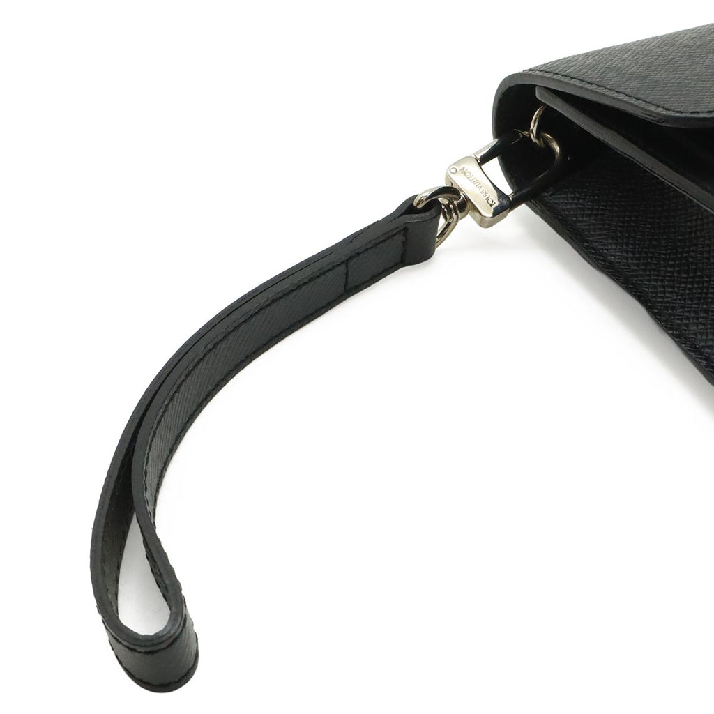 Louis Vuitton Taiga Belair Clutch Ardoise Black Silver — view 5