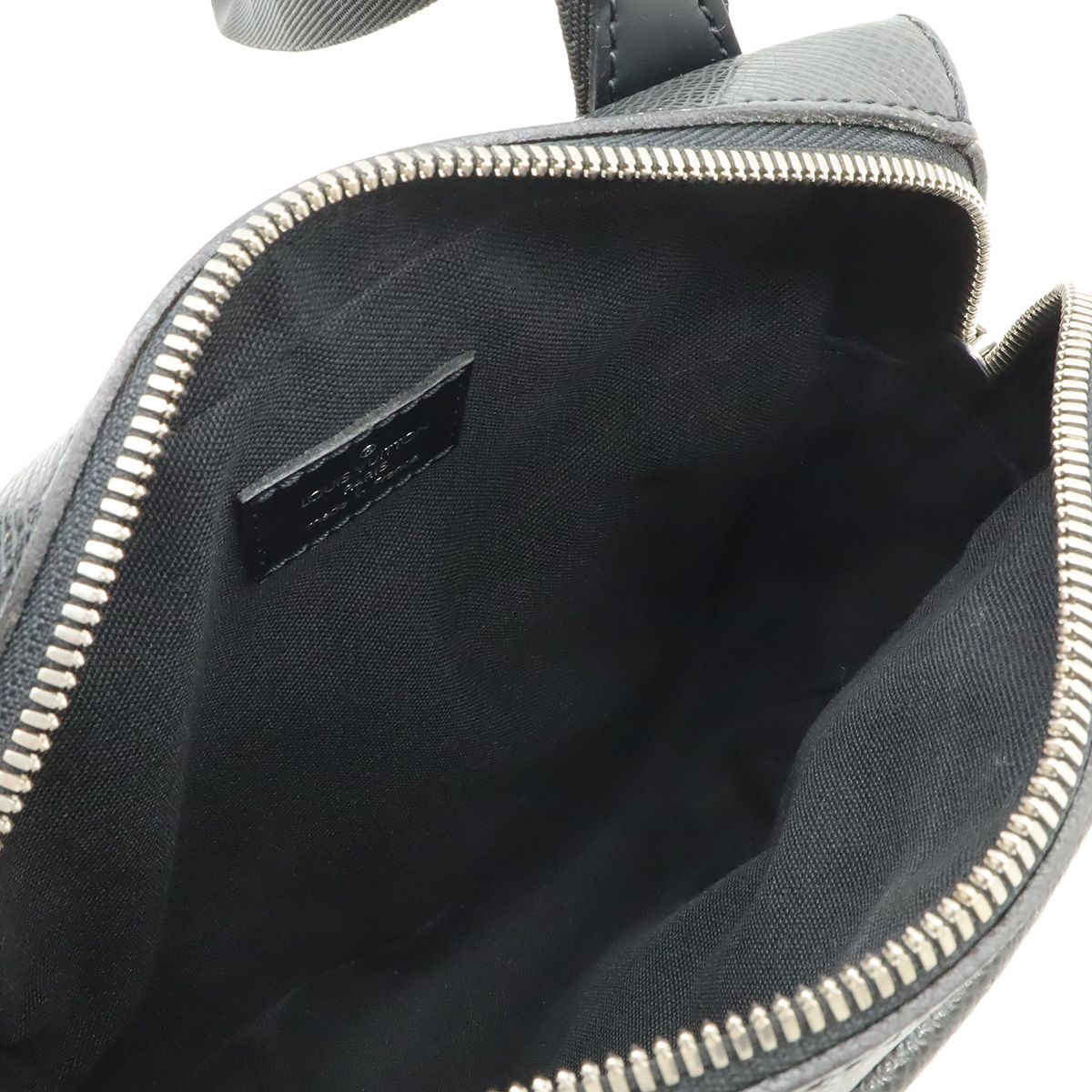 Louis Vuitton Taiga Sayan Shoulder Bag Crossbody Leather Canvas Ardoise Black — view 7