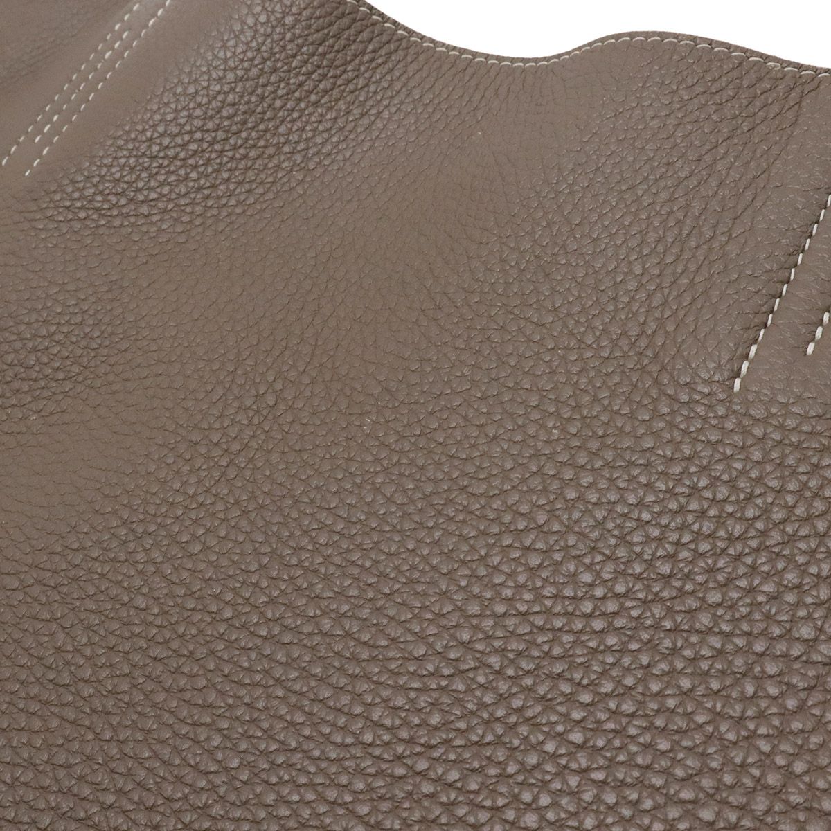 Hermes Double Sens 36 Tote Shoulder Bag Reversible Taurillon Clemence Etoupe — view 4