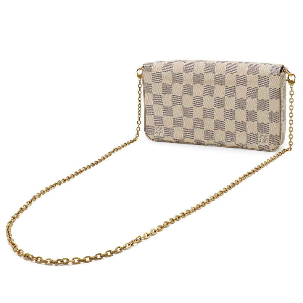Louis Vuitton Damier Azur Pochette Felicie Shoulder Bag Chain 2-Way Clutch — view 2
