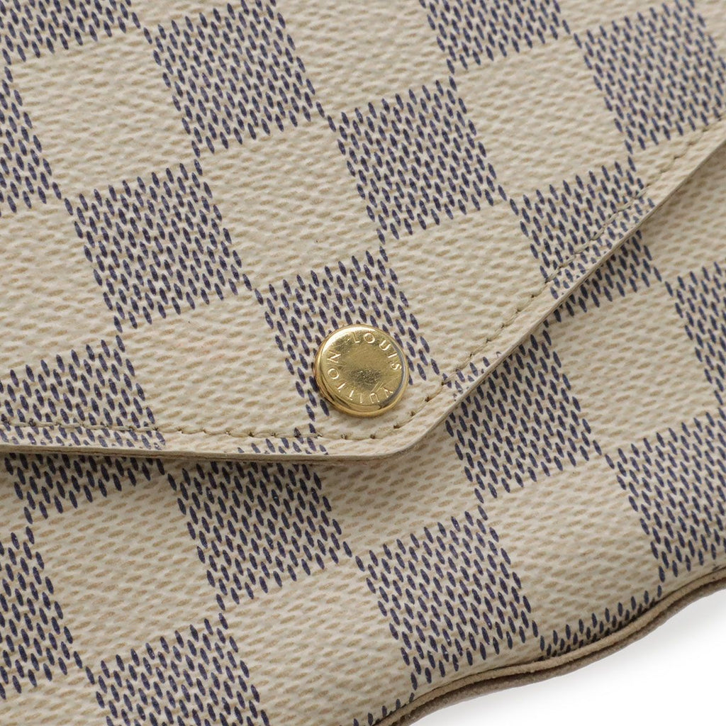 Louis Vuitton Damier Azur Pochette Felicie Shoulder Bag Chain 2-Way Clutch — view 4