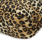 Prada Leopard Print Tote Big 2-Way Shoulder Bag Crossbody Nylon Leather Black — view 3