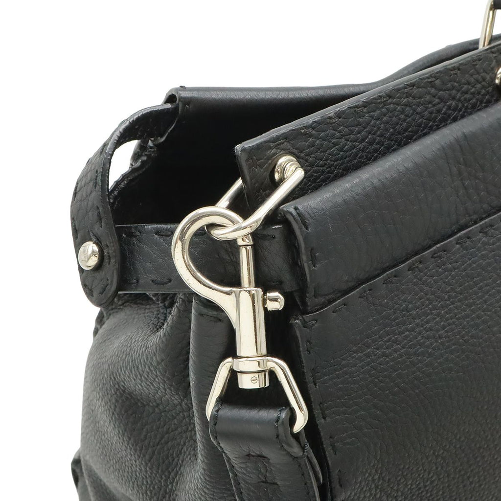 Fendi Monster Star Bugs Selleria Peekaboo Tote 2-Way Shoulder Bag Leather Black — view 8