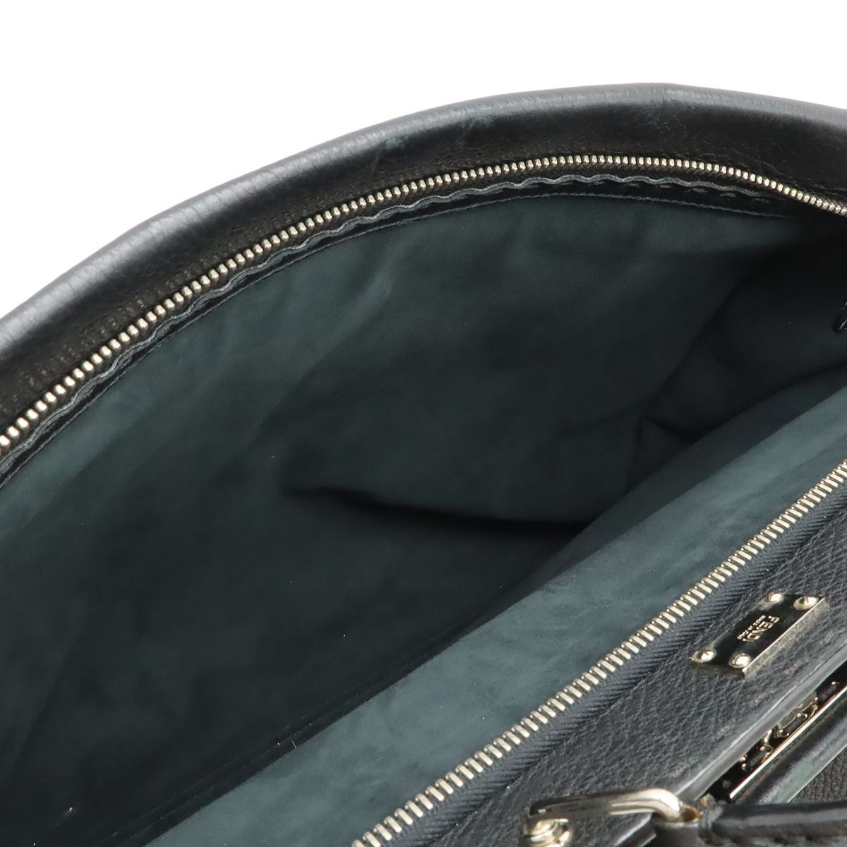 Fendi Monster Star Bugs Selleria Peekaboo Tote 2-Way Shoulder Bag Leather Black — view 6