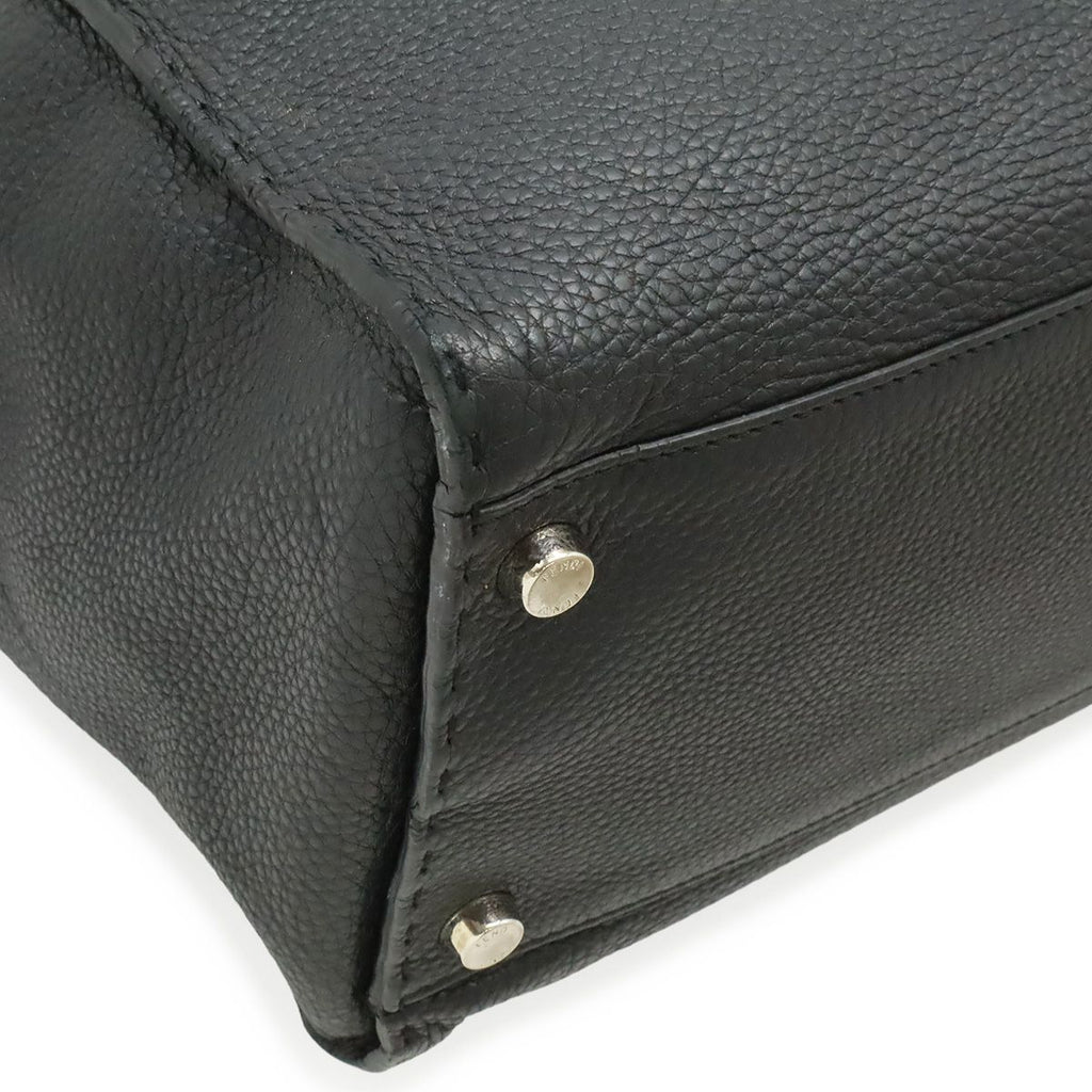 Fendi Monster Star Bugs Selleria Peekaboo Tote 2-Way Shoulder Bag Leather Black — view 3
