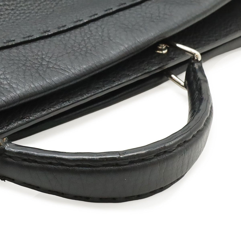 Fendi Monster Star Bugs Selleria Peekaboo Tote 2-Way Shoulder Bag Leather Black — view 4
