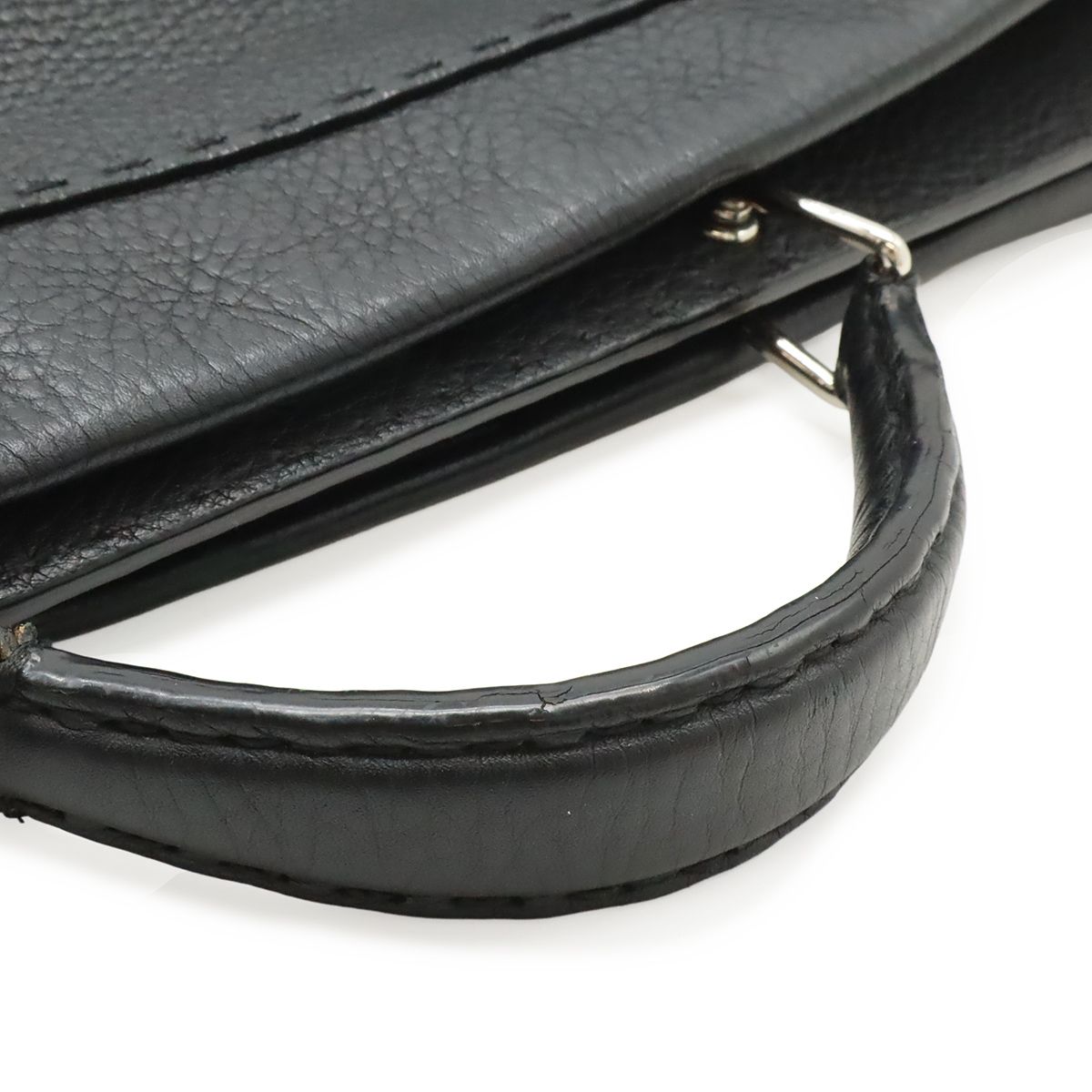 Fendi Monster Star Bugs Selleria Peekaboo Tote 2-Way Shoulder Bag Leather Black — view 4