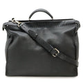 Fendi Monster Star Bugs Selleria Peekaboo Tote 2-Way Shoulder Bag Leather Black