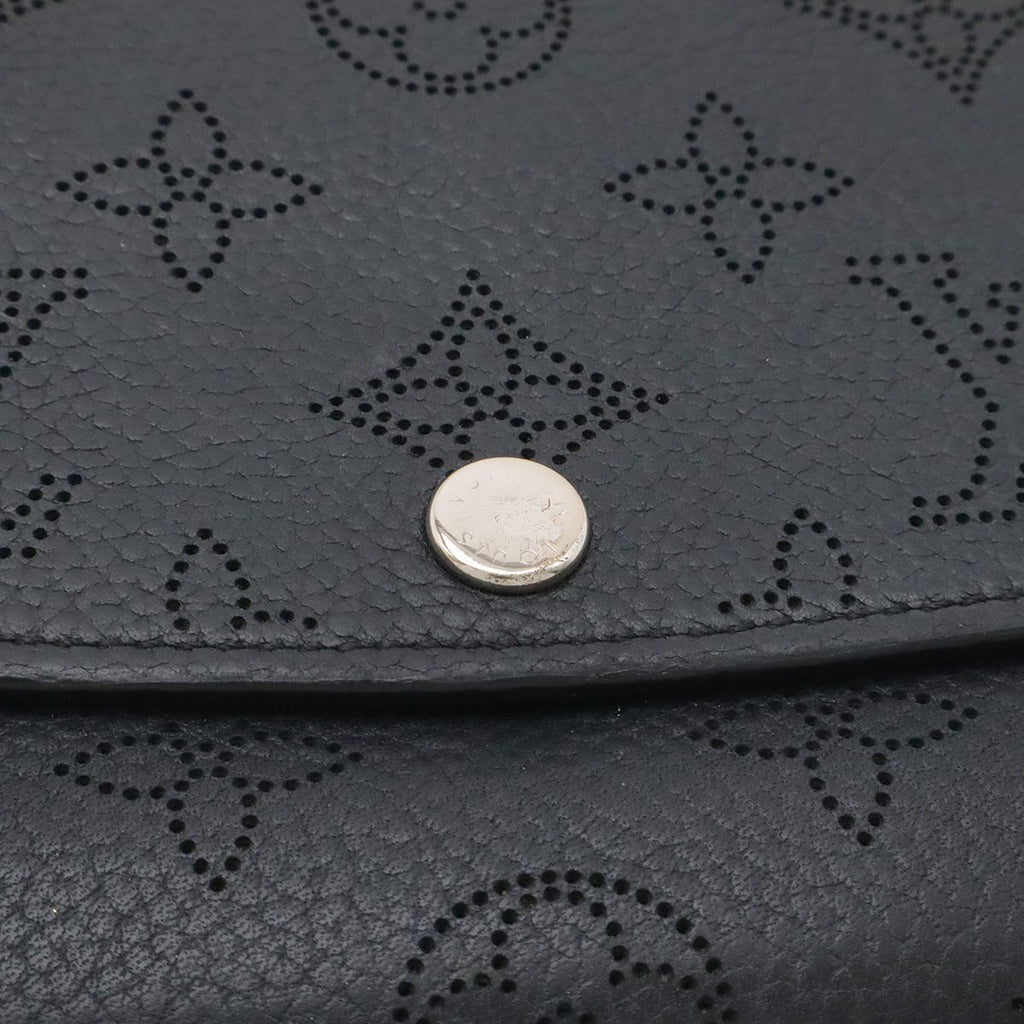 Louis Vuitton Monogram Mahina Portefeuille Iris Bifold Wallet Leather Noir — view 4